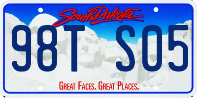 SD license plate 98TS05