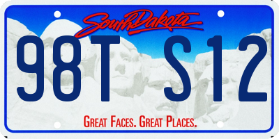 SD license plate 98TS12