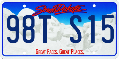 SD license plate 98TS15