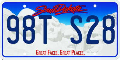 SD license plate 98TS28