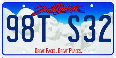 SD license plate 98TS32