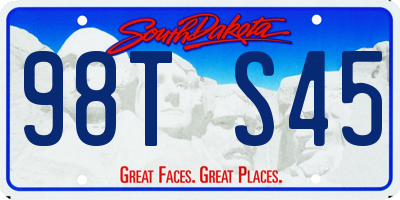 SD license plate 98TS45