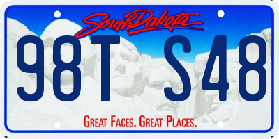 SD license plate 98TS48