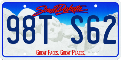 SD license plate 98TS62