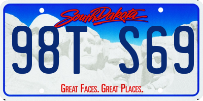 SD license plate 98TS69