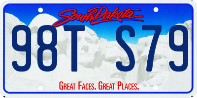 SD license plate 98TS79