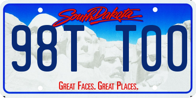 SD license plate 98TT00