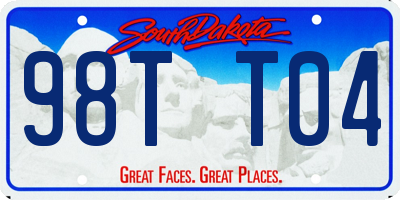 SD license plate 98TT04