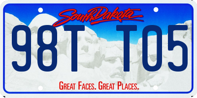 SD license plate 98TT05