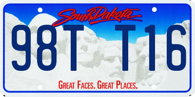SD license plate 98TT16