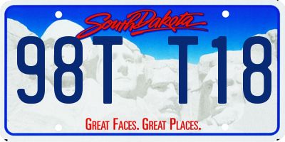 SD license plate 98TT18