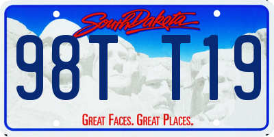 SD license plate 98TT19