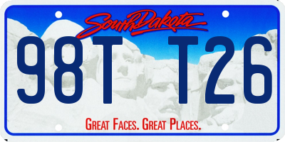 SD license plate 98TT26