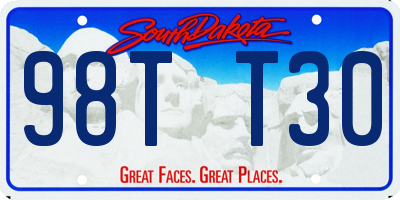 SD license plate 98TT30