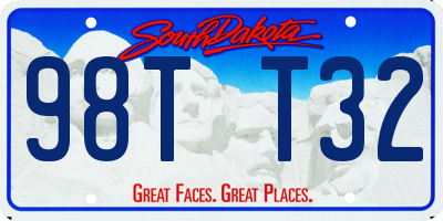 SD license plate 98TT32