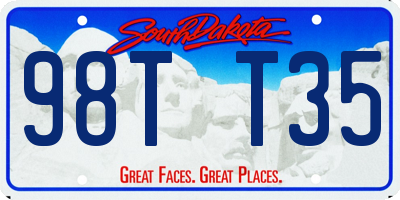 SD license plate 98TT35