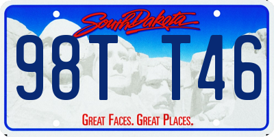 SD license plate 98TT46