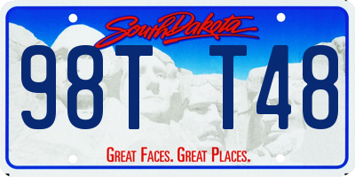 SD license plate 98TT48