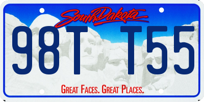 SD license plate 98TT55