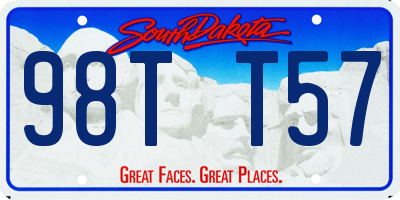 SD license plate 98TT57