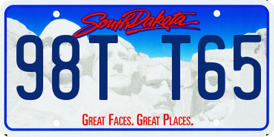 SD license plate 98TT65