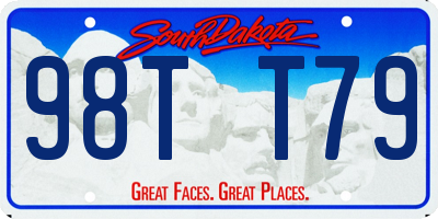 SD license plate 98TT79