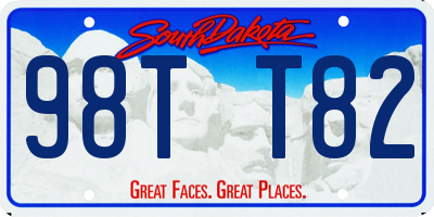 SD license plate 98TT82