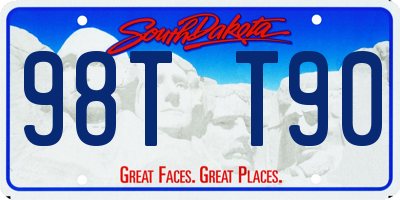 SD license plate 98TT90