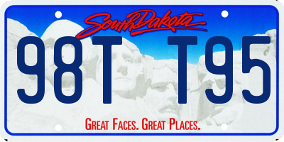 SD license plate 98TT95