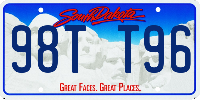 SD license plate 98TT96