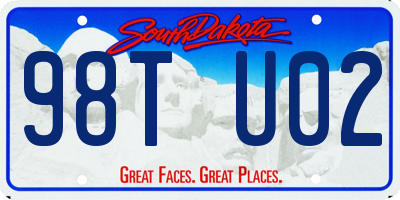 SD license plate 98TU02