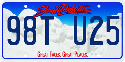 SD license plate 98TU25