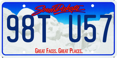 SD license plate 98TU57