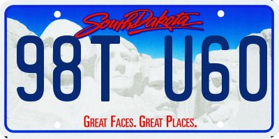 SD license plate 98TU60