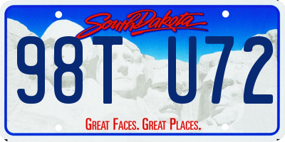 SD license plate 98TU72