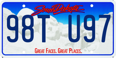 SD license plate 98TU97