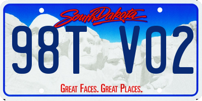 SD license plate 98TV02