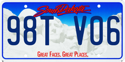 SD license plate 98TV06