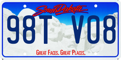 SD license plate 98TV08