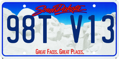 SD license plate 98TV13
