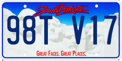SD license plate 98TV17