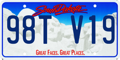 SD license plate 98TV19