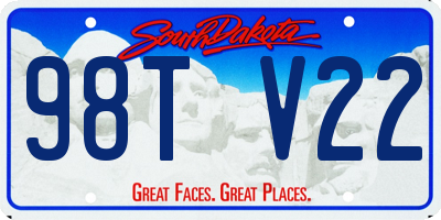 SD license plate 98TV22