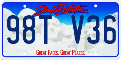 SD license plate 98TV36