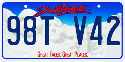 SD license plate 98TV42