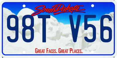 SD license plate 98TV56