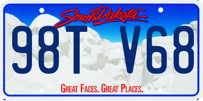 SD license plate 98TV68
