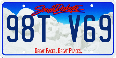 SD license plate 98TV69