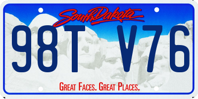 SD license plate 98TV76