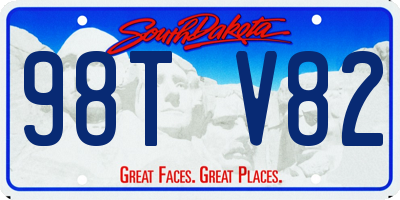 SD license plate 98TV82